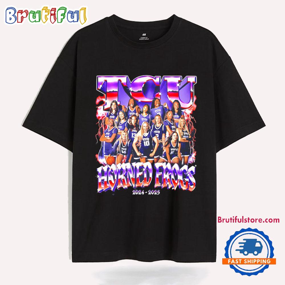 Tcu Horned Frogs Women’s Basketball 2024 2025 Team Collage T Shirt