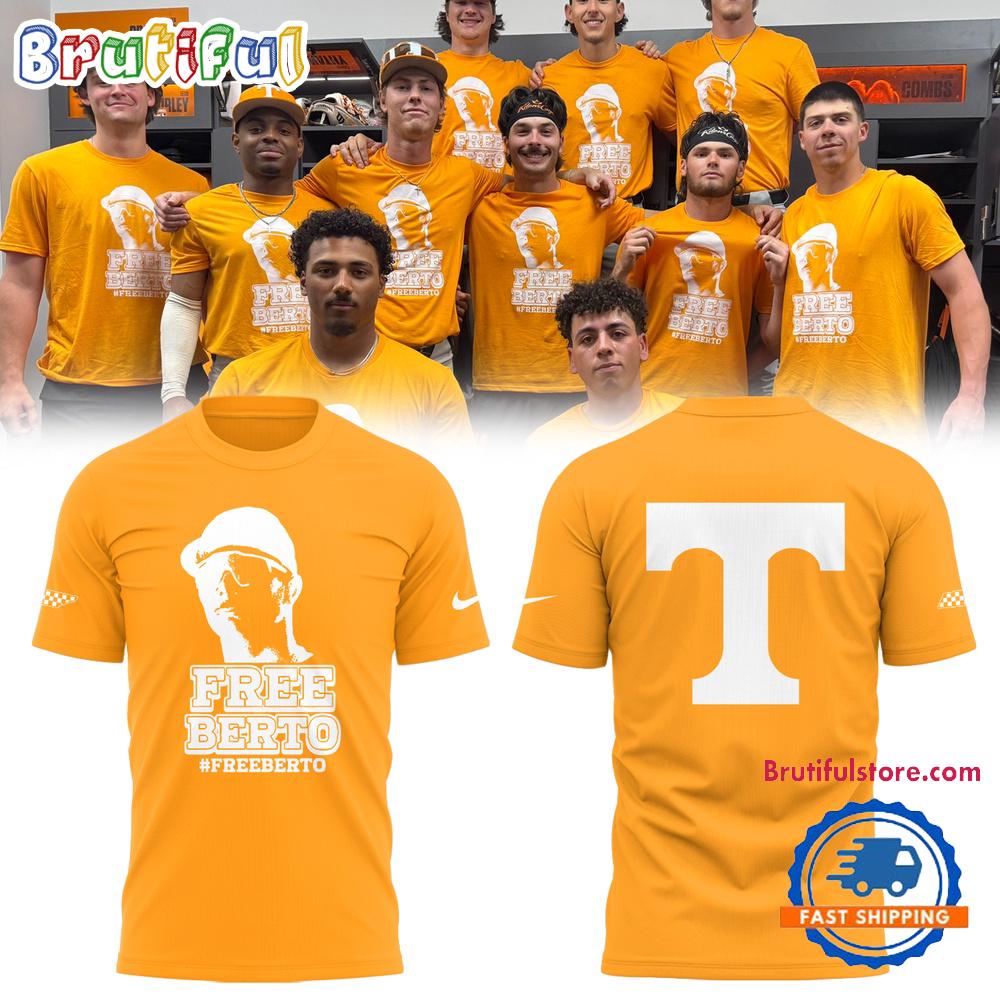 Tennessee Volunteers Baseball x Free Berto All Over Print T Shirt