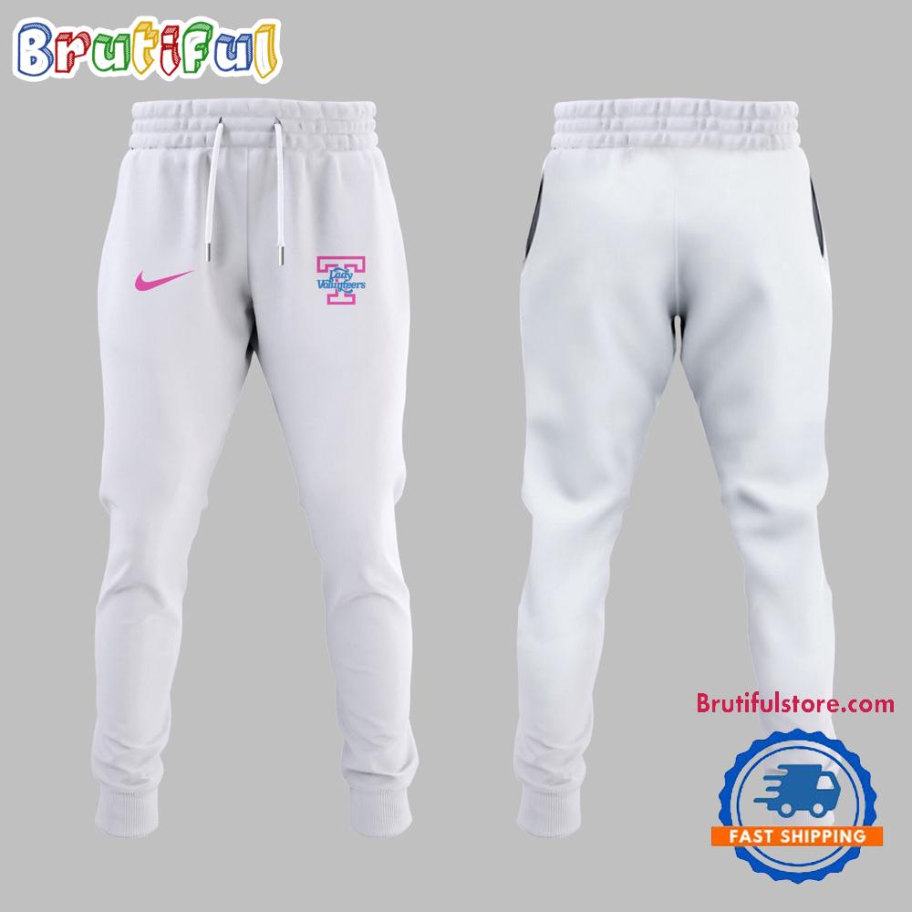 Tennessee Volunteers Limited Edition Lady Vols Basketball Fight Cancer White Joggers Pant