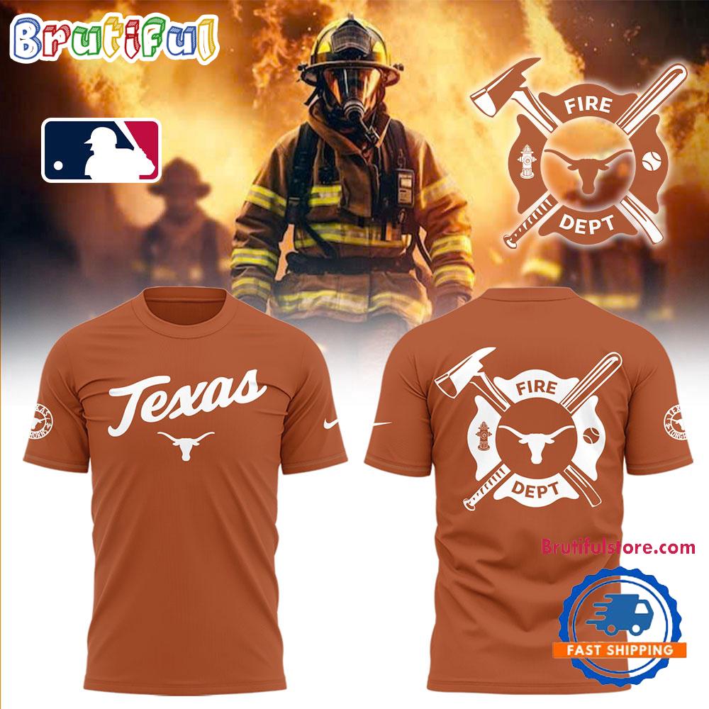 Texas Longhorns x Firefighter Appreciation Night 3D All Over Print T Shirt