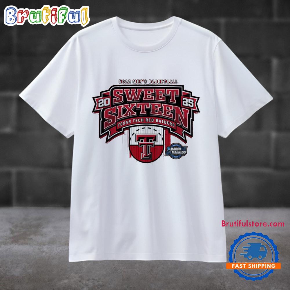 Texas Tech Red Raiders 2025 Ncaa Men’s Basketball Sweet 16 Half Court T Shirt