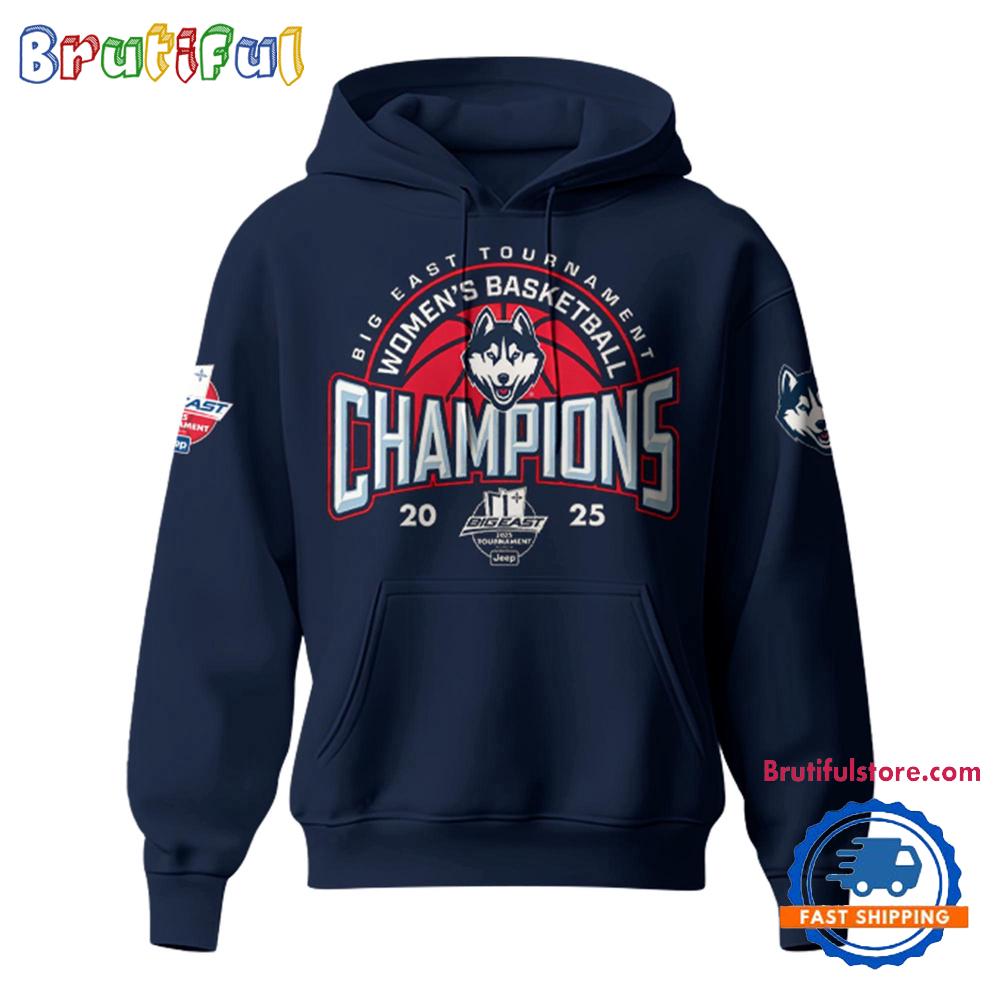 UConn Huskies Women’s Basketball 2025 BIG EAST Tournament Champions Limited New Hoodie
