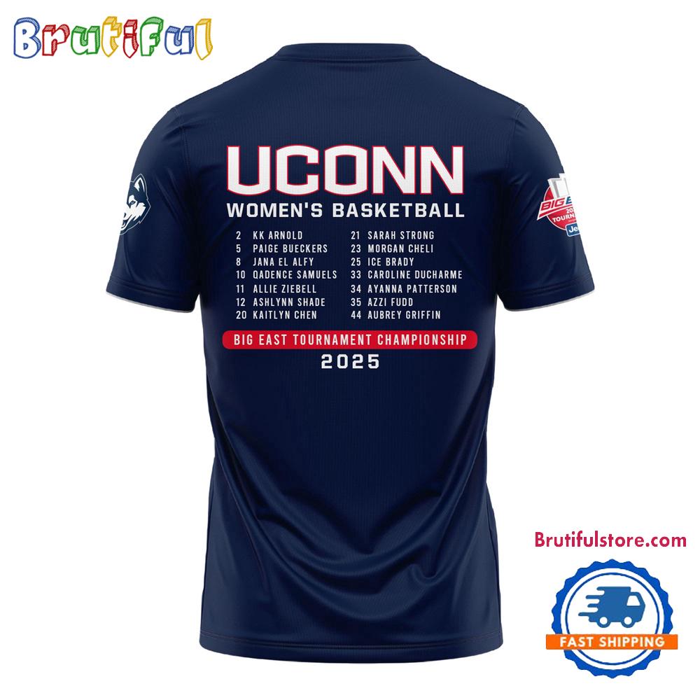 UConn Huskies Women’s Basketball 2025 BIG EAST Tournament Champions Limited New T Shirt