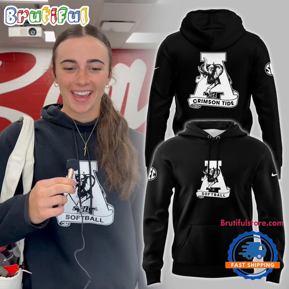 Alabama Crimson Tide Special New Softball Black 2025 Hoodie