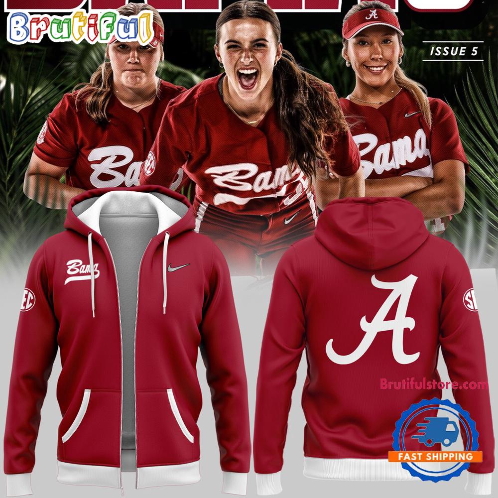 Alabama Crimson Tide Special New Uniform Red 2025 Zip Hoodie