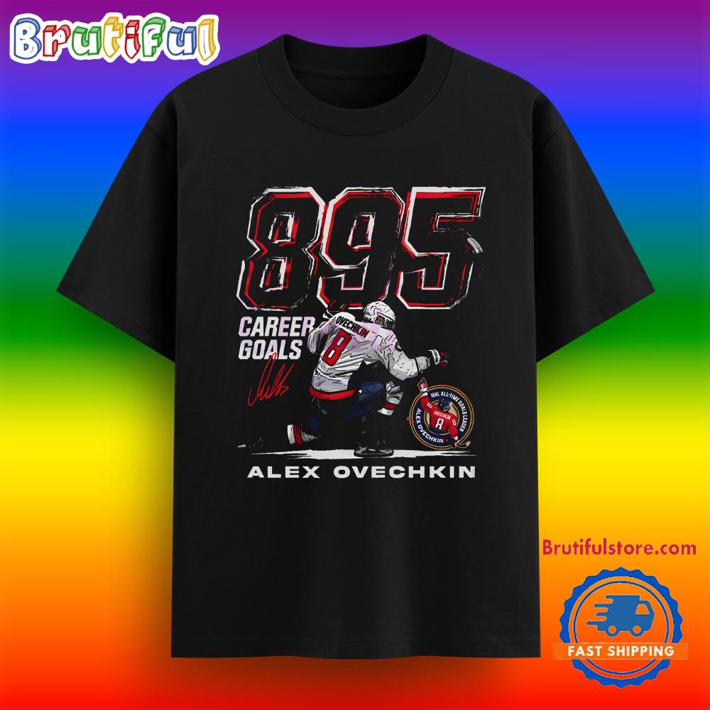 Alex Ovechkin Washington Capitals 895 Career Goals Grunge Shirt