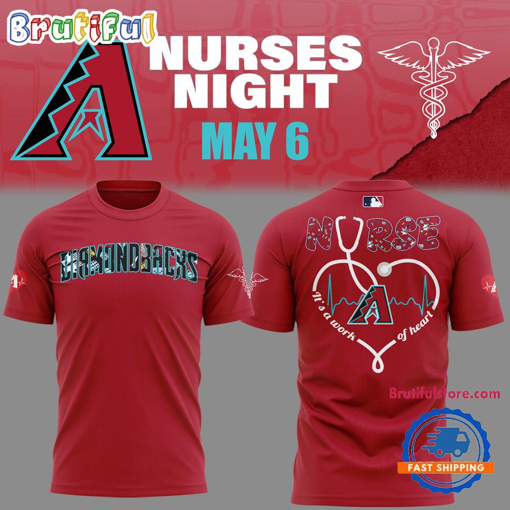 Arizona Diamondbacks NURSES NIGHT Red T Shirt