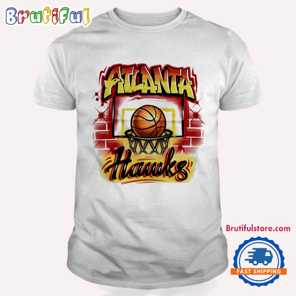 Atlanta Hawks Basketball Wall Painting T Shirt