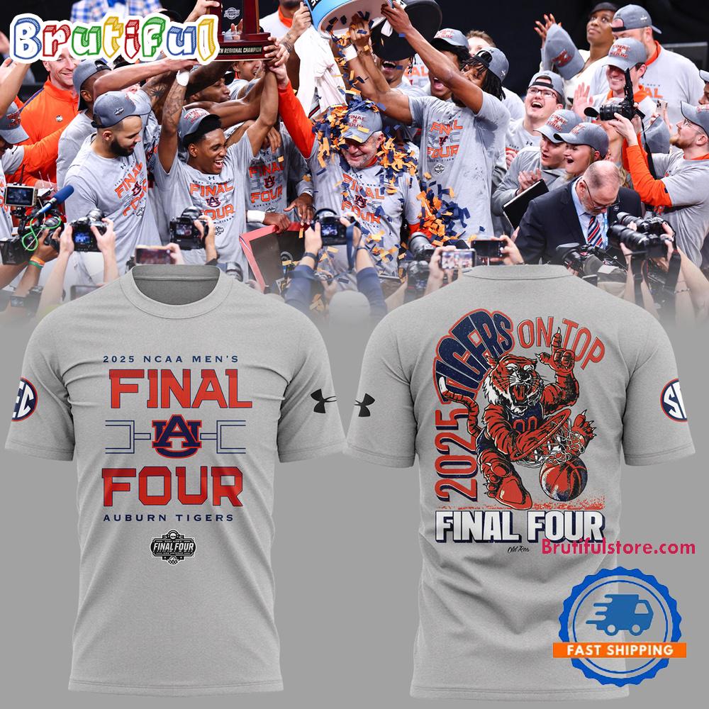 Auburn Tigers Men’s Basketball 2025 Final Four Mascot T Shirt