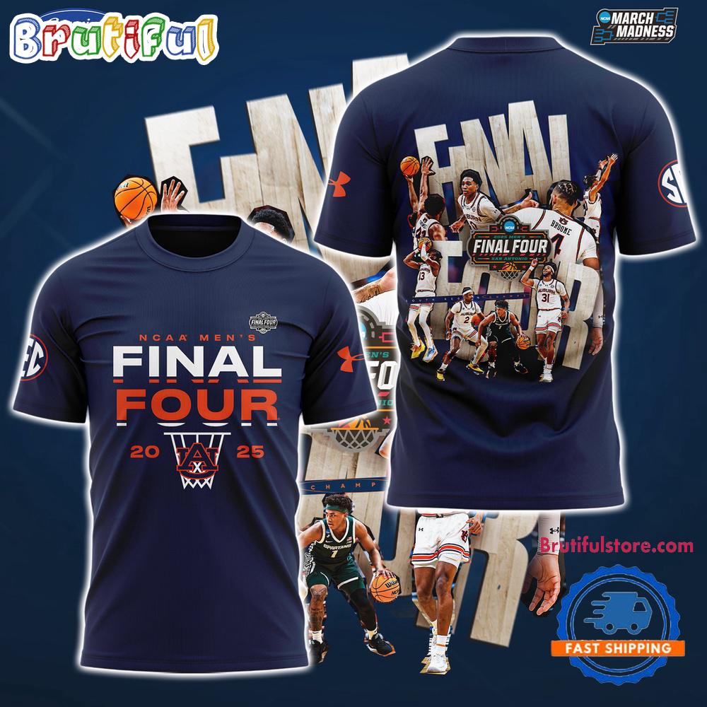 Auburn Tigers Men’s Basketball 2025 Final Four Team Player Graphics T Shirt