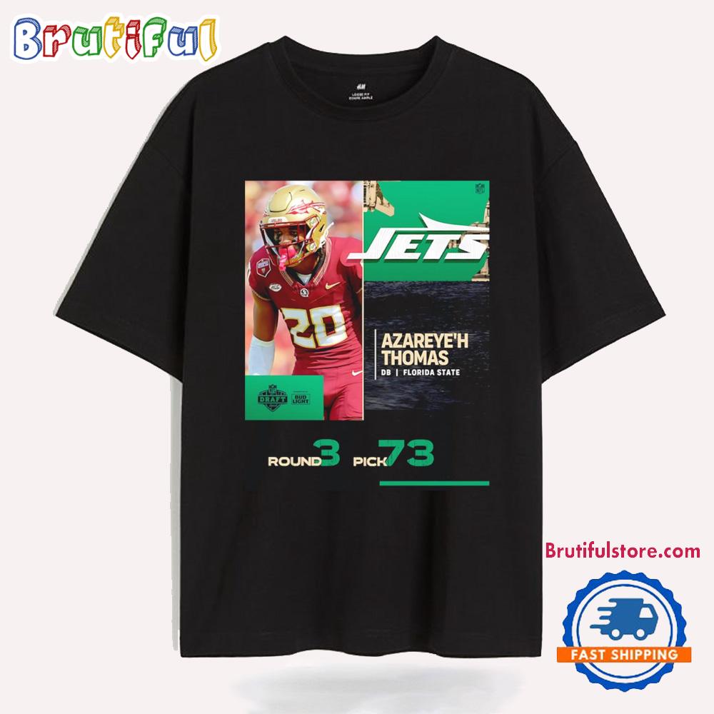 Azareye’h Thomas New York Jets 2025 Nfl Draft Poster T Shirt