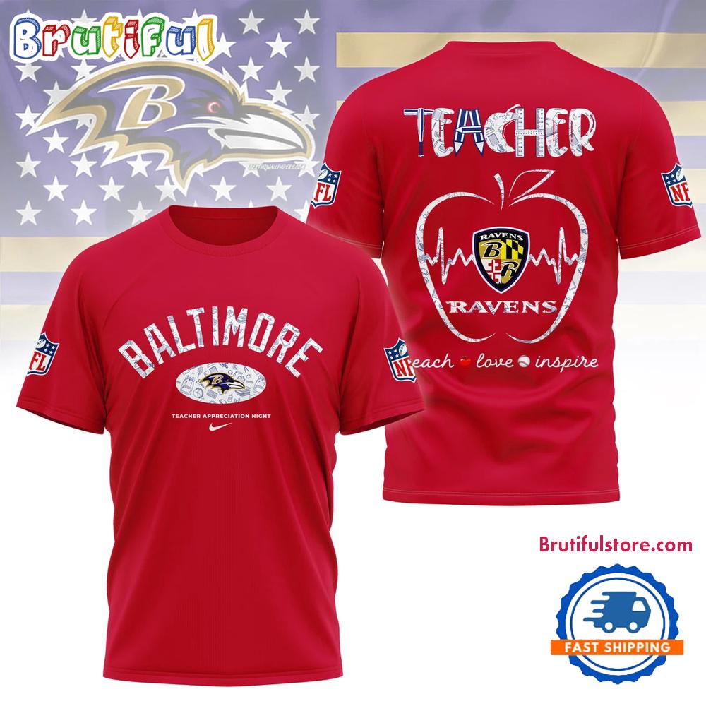 Baltimore Ravens Teacher Appreciation Night 2025 Limited T Shirt