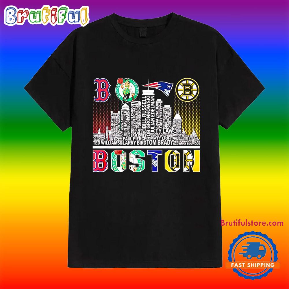 Boston Sports Player Name City Skyline 2025 Shirt
