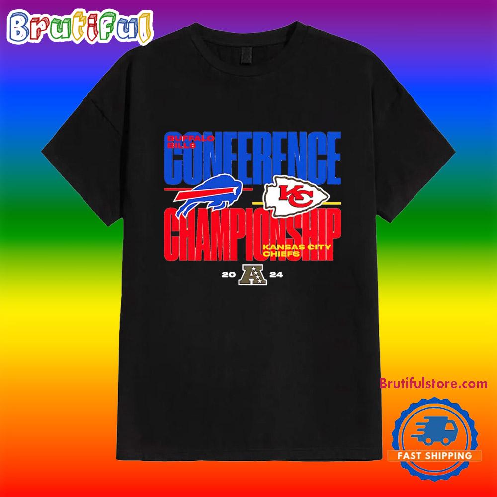 Buffalo Bills vs Kansas City Chiefs 2024 AFC Championship Game Matchup T Shirt