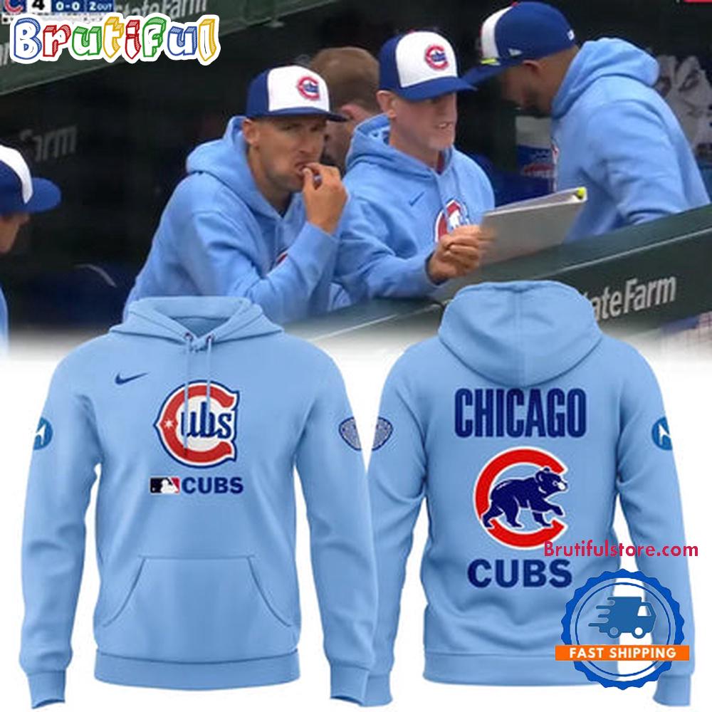 Chicago Cubs 2025 MLB New Season Light Blue Hoodie