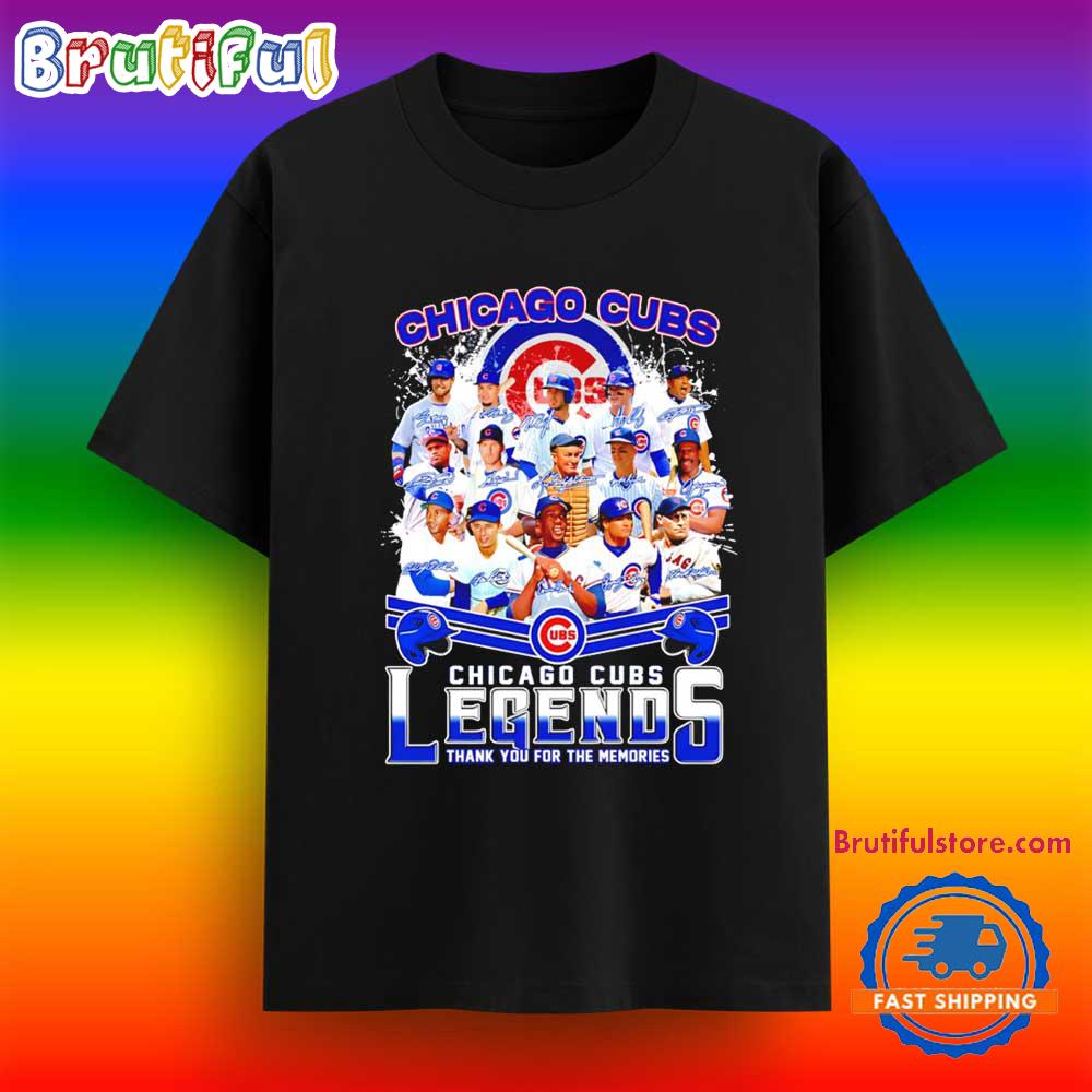 Chicago Cubs Legends Thank You for the Memories Signature T Shirt