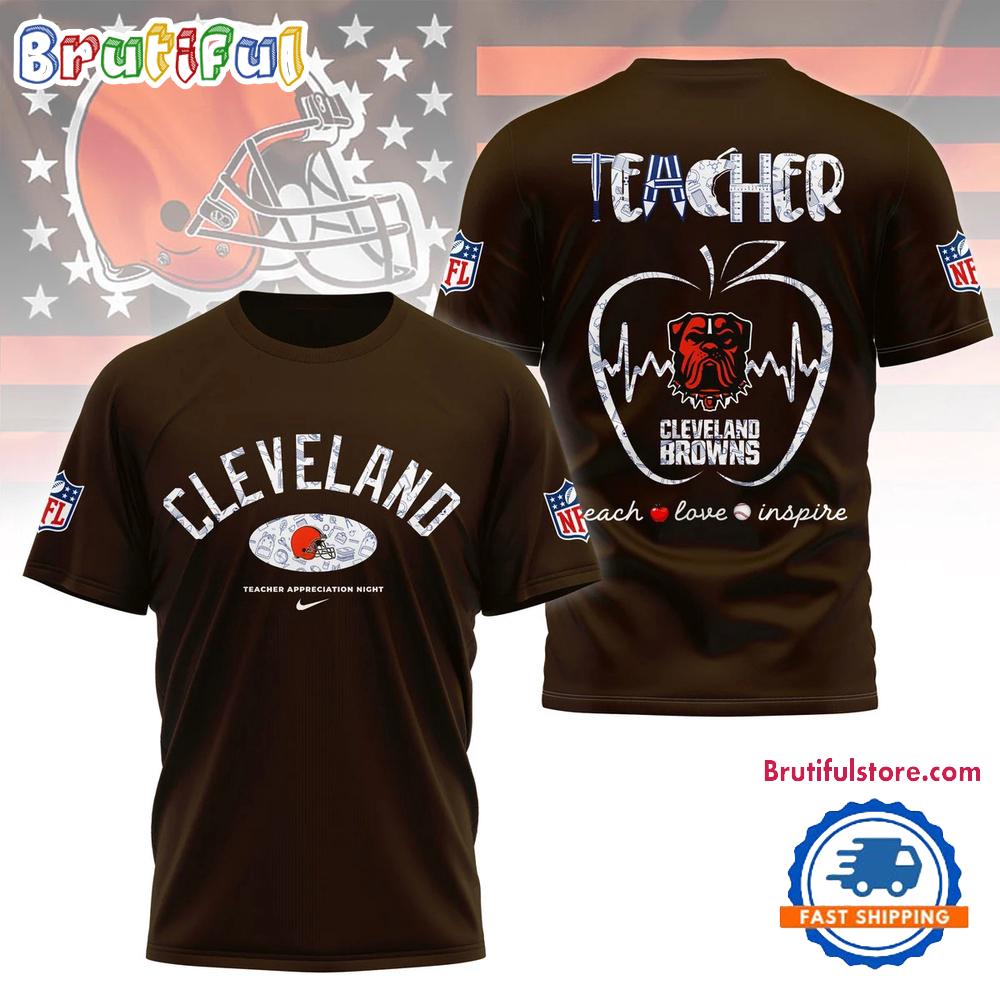 Cleveland Browns Teacher Appreciation Night 2025 All Over Print Shirt