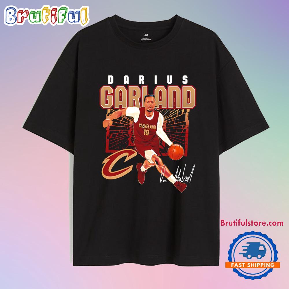 Darius Garland Cleveland Cavaliers Shattered Signature T Shirt