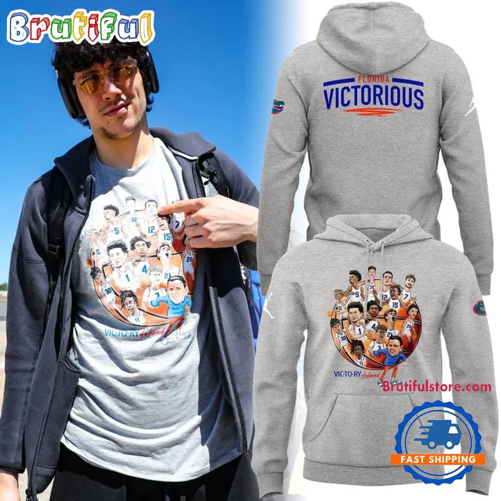 Florida Gators 2025 NCAA Men’s Basketball National Champions Caricature Victorious Hoodie