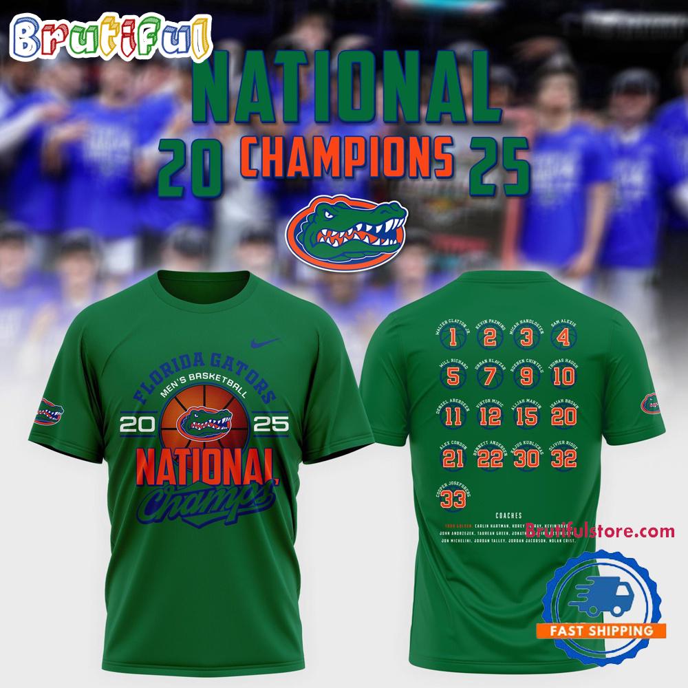 Florida Gators Men's Basketball National Champions 2025 3D Print T Shirt