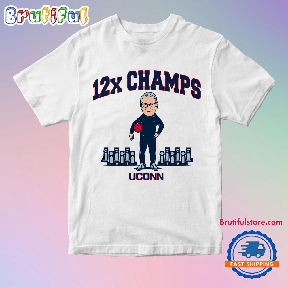 Geno Auriemma 12x Champ Uconn Womens Basketball T Shirt