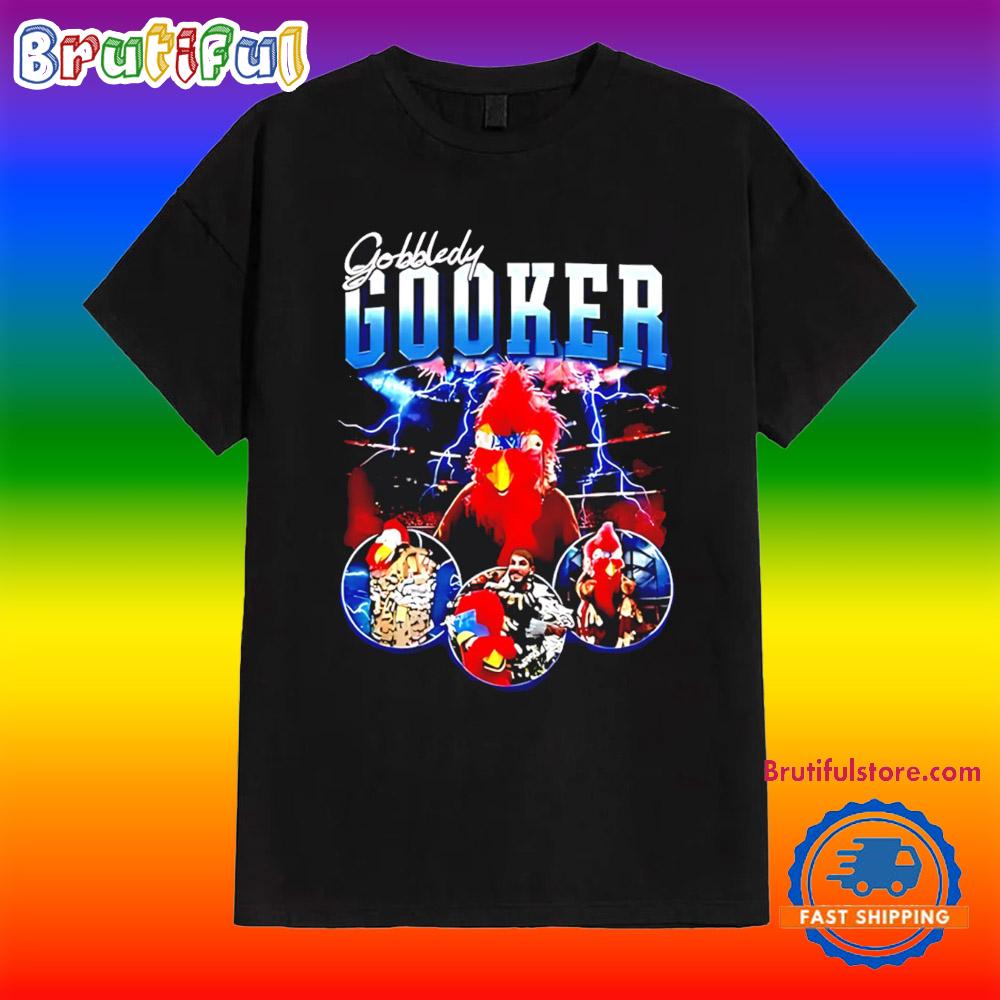 Gobbledy Gooker Wwe Player Collage Lightning T Shirt