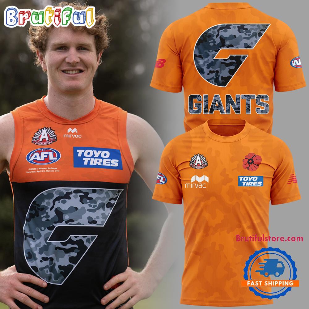 Greater Western Sydney Giants Anzac Day 2025 3D Print Shirt