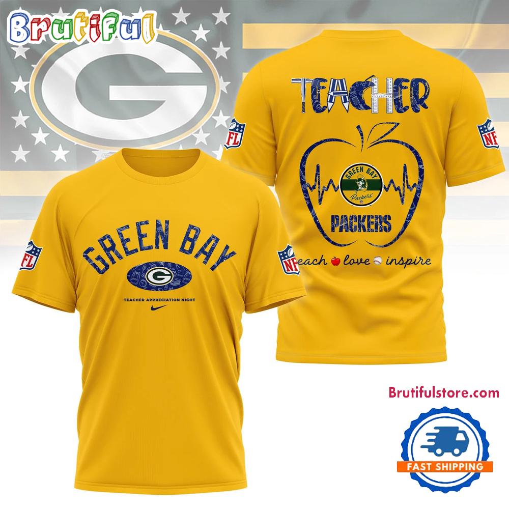 Green Bay Packers Teacher Appreciation Night 2025 3D Shirt