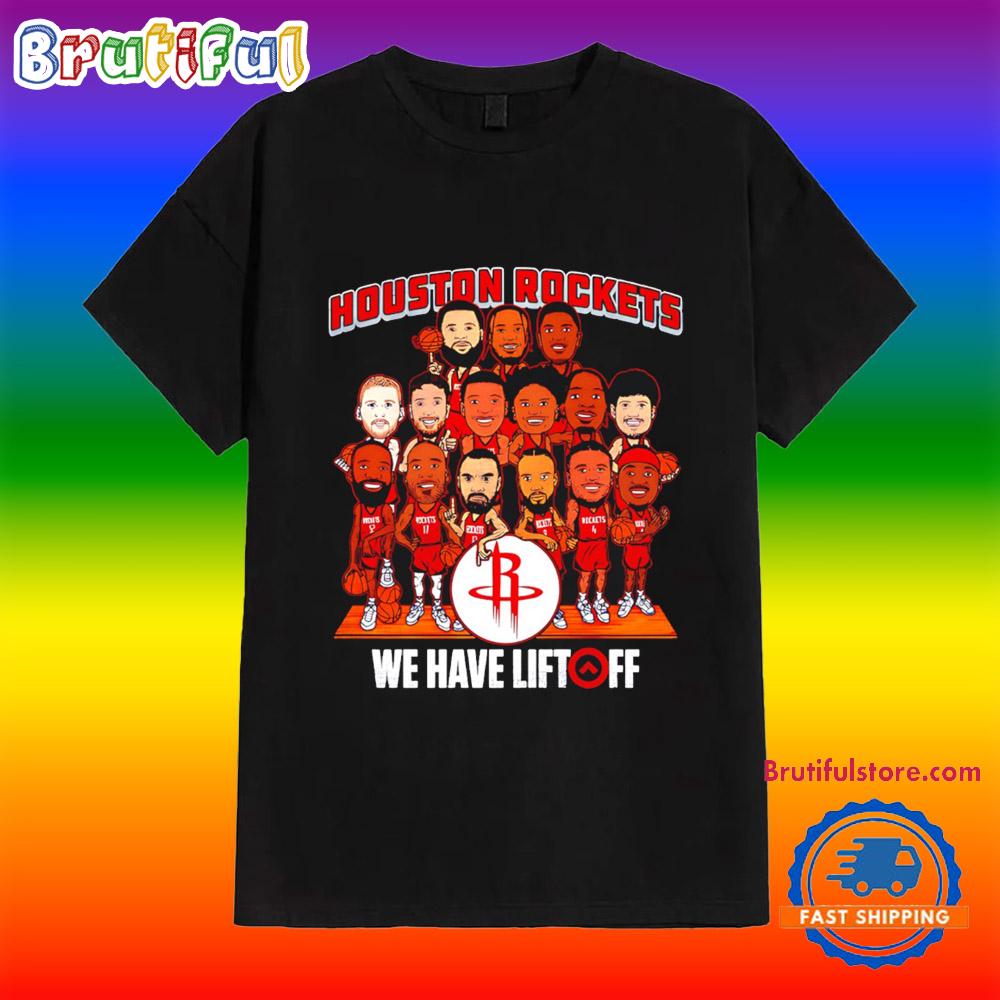 Houston Rockets 2025 Playoffs We Have Lift Off Caricature Shirt