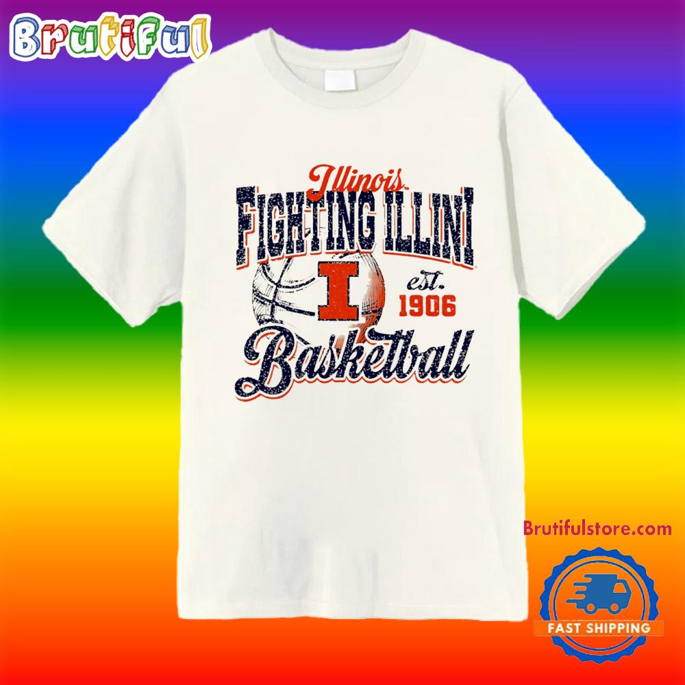 Illinois Fighting Illini Basketball Est 1906 Vintage T Shirt