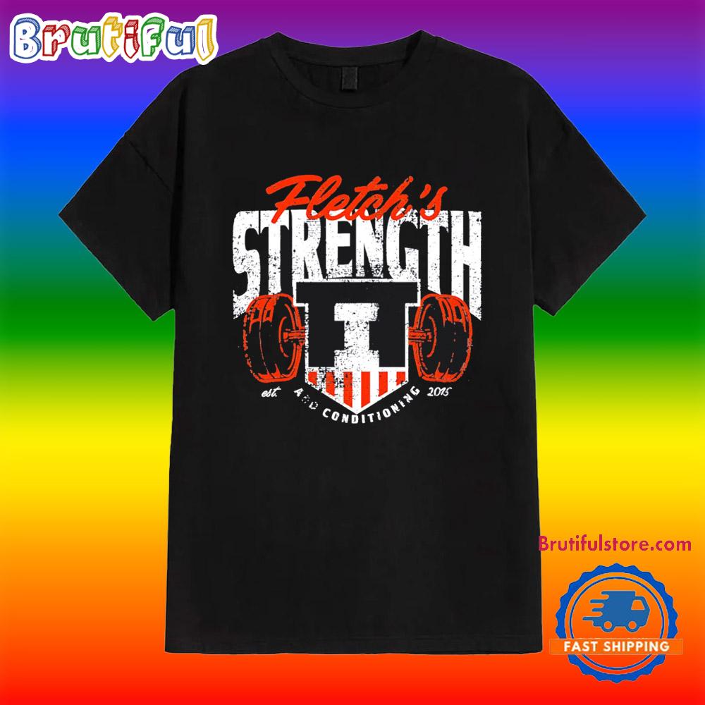Illinois Fighting Illini coach Fletcher Strength and Conditioning T Shirt