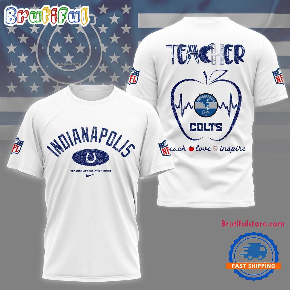 Indianapolis Colts Teacher Appreciation Night 2025 3D Shirt