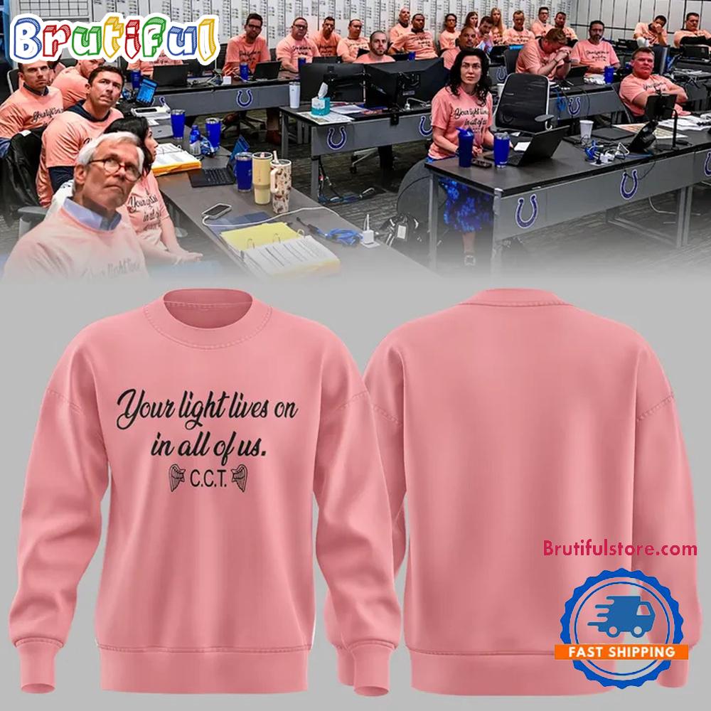Indianapolis Colts Your Light Lives On In All Of Us CCT 2025 New Sweatshirt