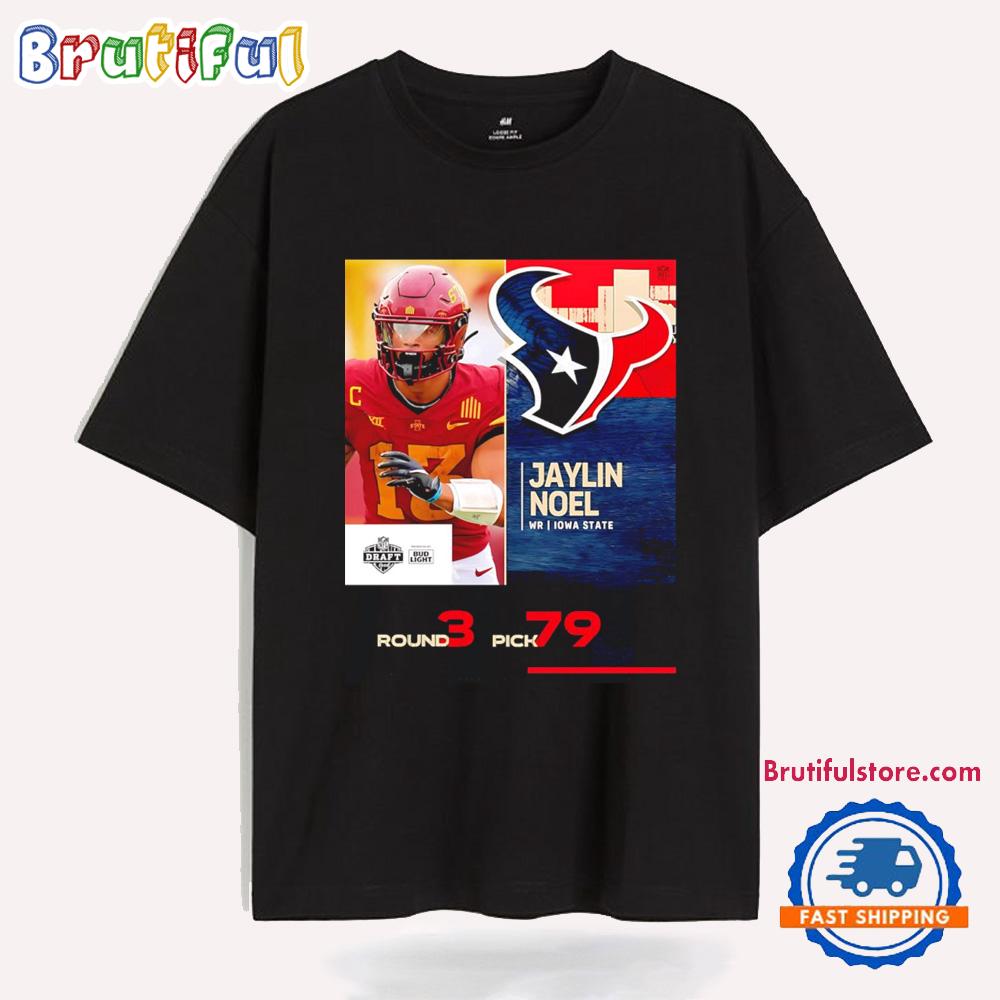 Jaylin Noel Houston Texans 2025 Nfl Draft T Shirt