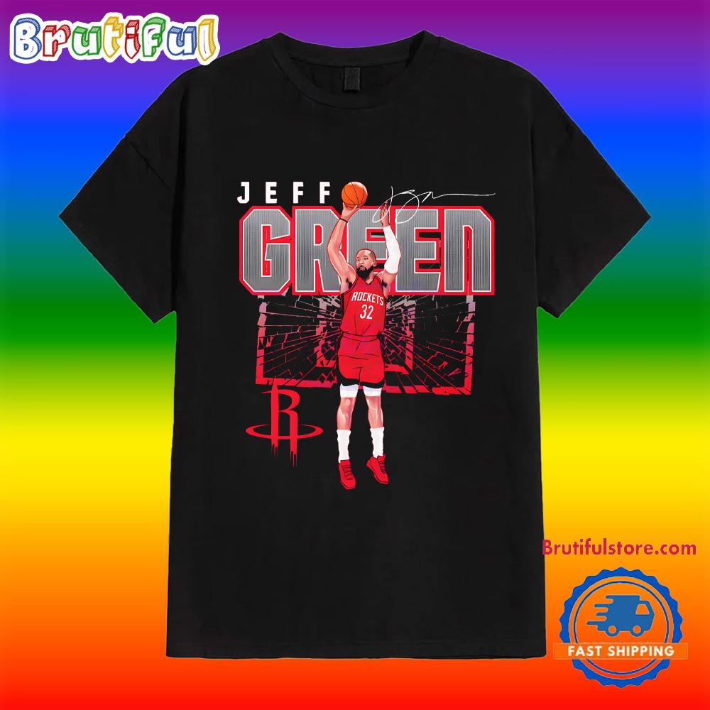 Jeff Green Houston Rockets Shattered Signature T Shirt