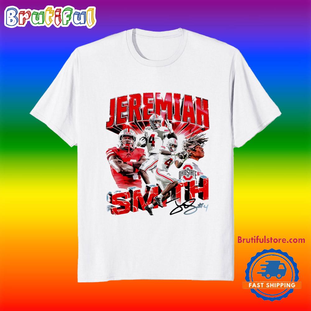 Jeremiah Smith Ohio State Buckeyes Vintage Signature T Shirt
