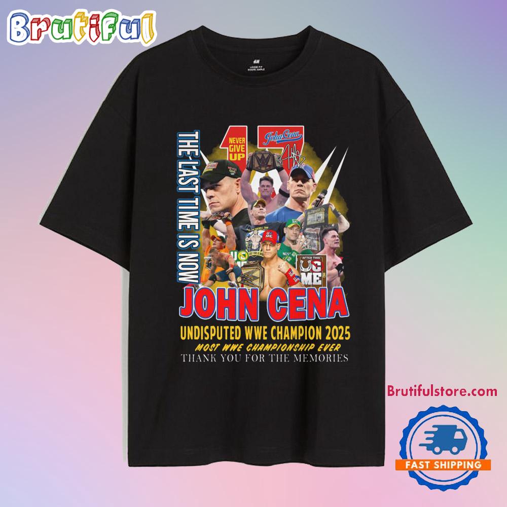 John Cena 17 Time WWE World Champions 2025 T Shirt