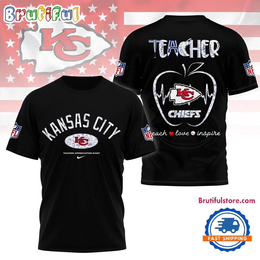 Kansas City Chiefs Teacher Appreciation Night 2025 3D Shirt