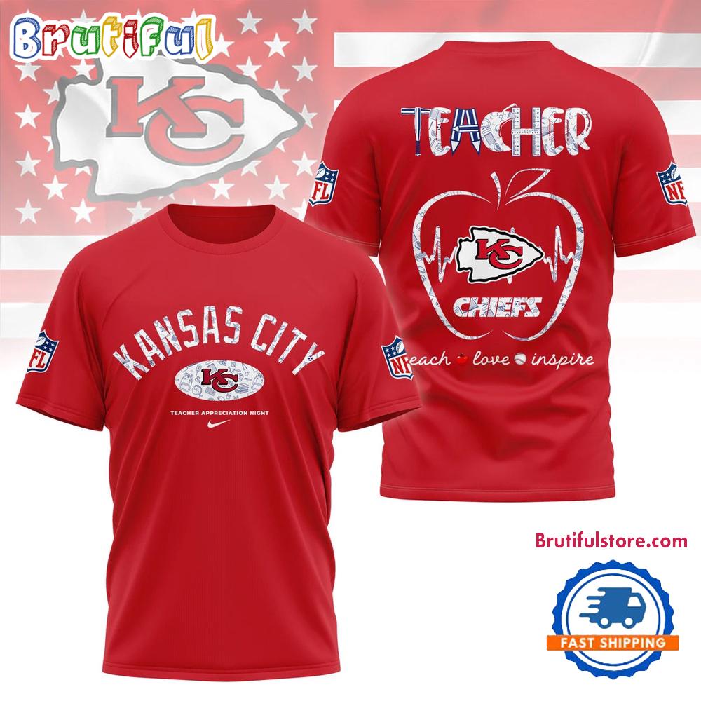 Kansas City Chiefs Teacher Appreciation Night 2025 Limited T Shirt