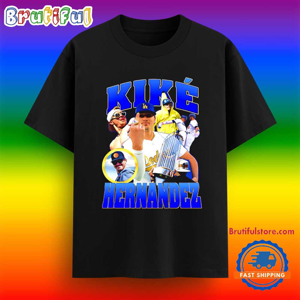 Kike Hernandez Los Angeles Dodgers Middle Finger Graphic T Shirt