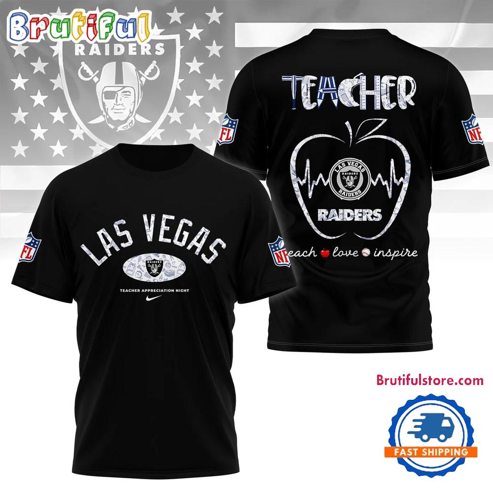 Las Vegas Raiders Teacher Appreciation Night 2025 3D Shirt