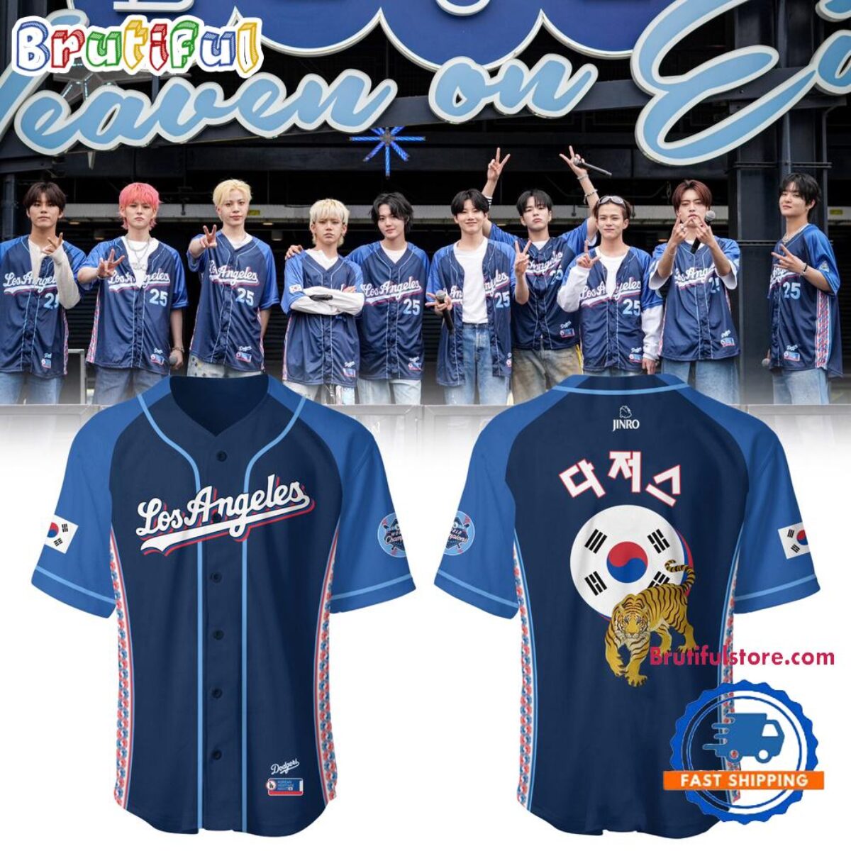 【XL】Dodgers Korean Heritage Nigh限定ユニフォーム Los Angeles Dodgers Baseball Limited Korean Heritage Night Jersey