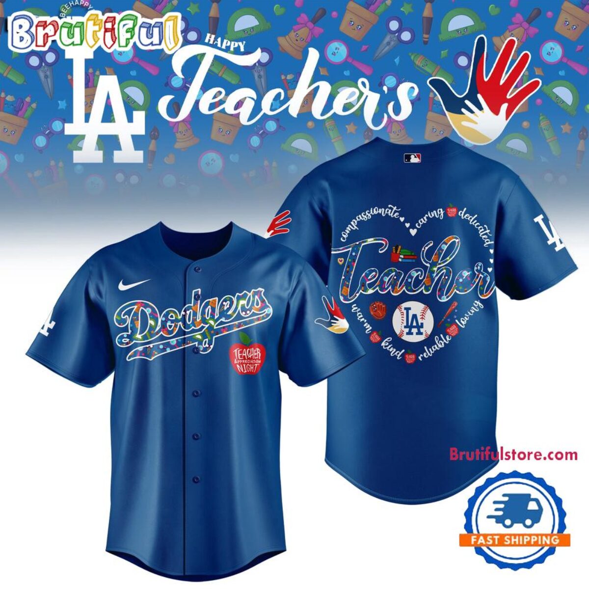 Los Angeles Dodgers x Teacher Appreciation Night 2025 Baseball Jersey