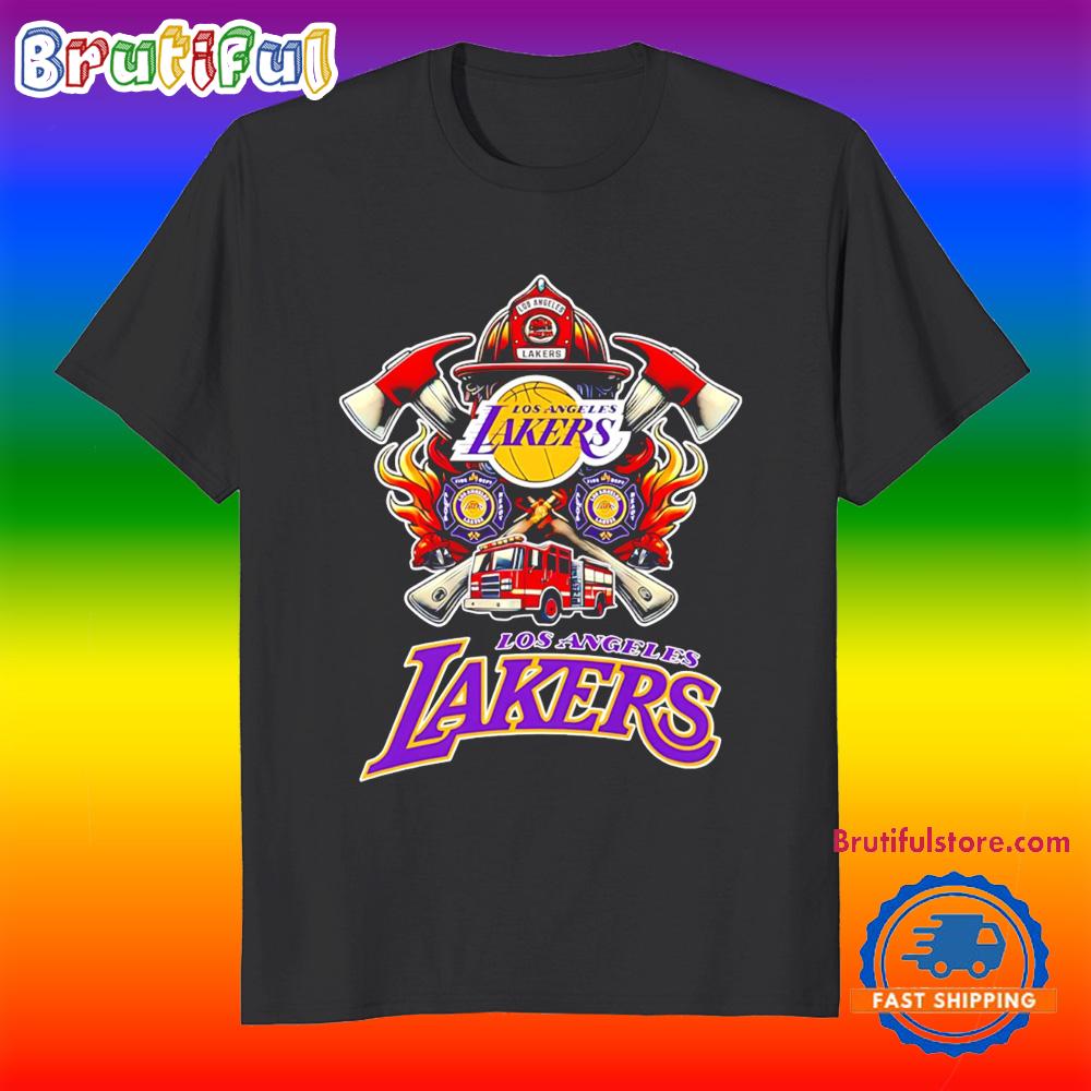 Los Angeles Lakers firefighter SCBA Logo T Shirt