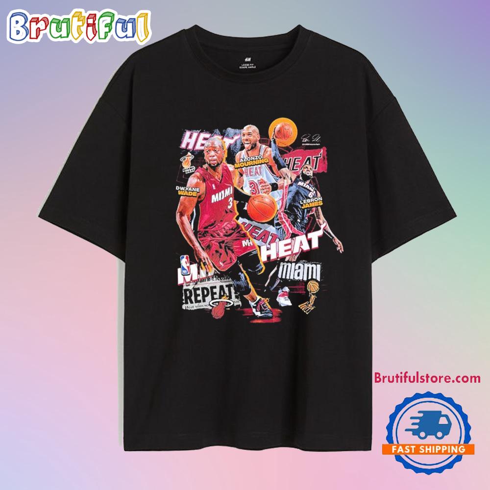 Miami Heat 30 Teams NBA Season Logo T Shirt