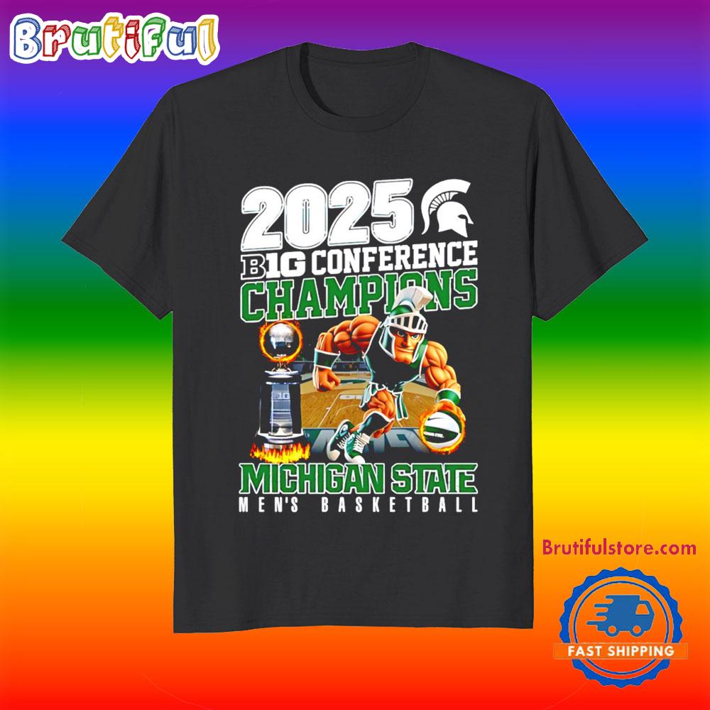 Michigan State Spartans basketball 2025 Big Conference Champions T Shirt
