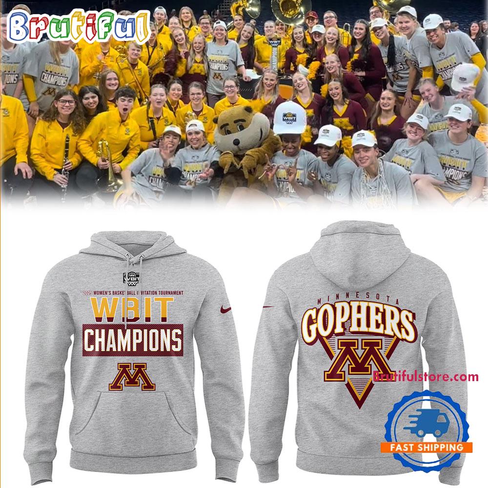 Minnesota Golden Gophers Women’s Basketball 2025 Wbit Champions Hoodie