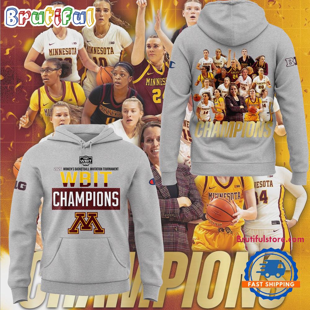 Minnesota Golden Gophers Women’s Basketball 2025 Wbit Champions Team Player Hoodie