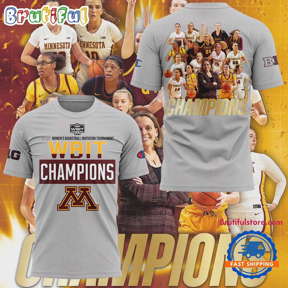 Minnesota Golden Gophers Women’s Basketball 2025 Wbit Champions Team Player T Shirt