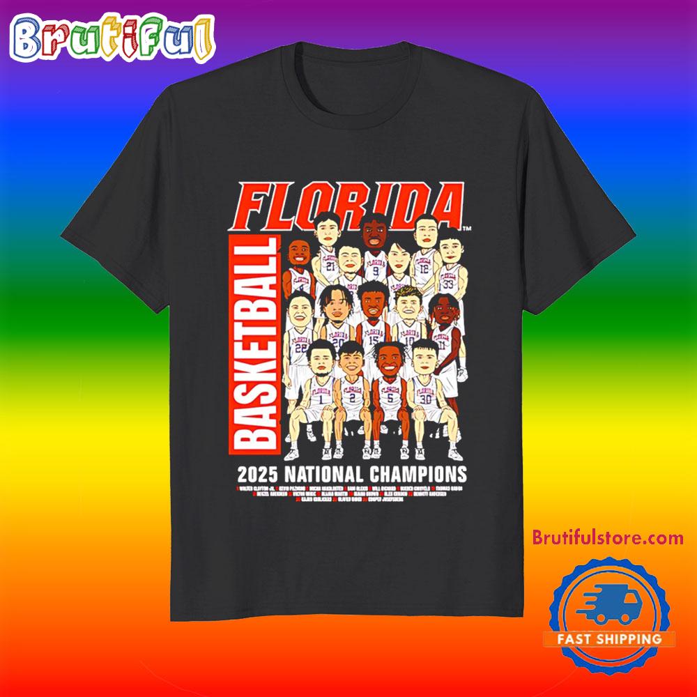 National Champions 2025 Florida Gators Team Caricature T Shirt
